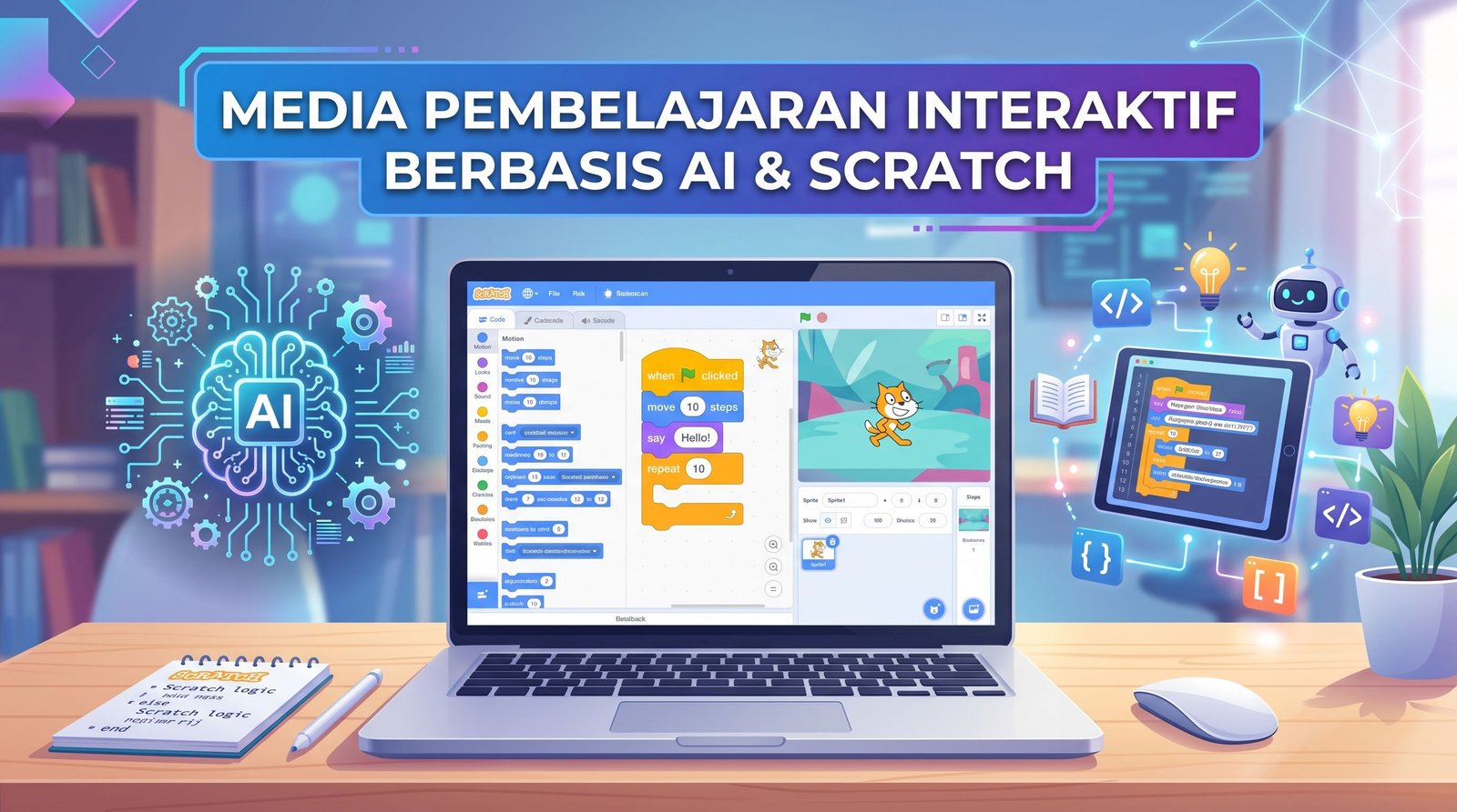 Integrasi kecerdasan buatan (AI) dan Pemrograman Visual dalam Pengembangan Media Pembelajaran Interaktif Modern